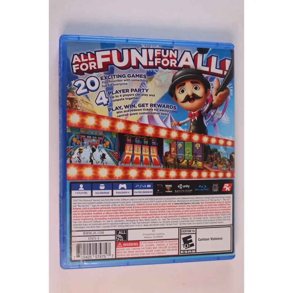 Carnival Games (Sony Playstation 4, PS4) Authentic, Complete, Tested/Works